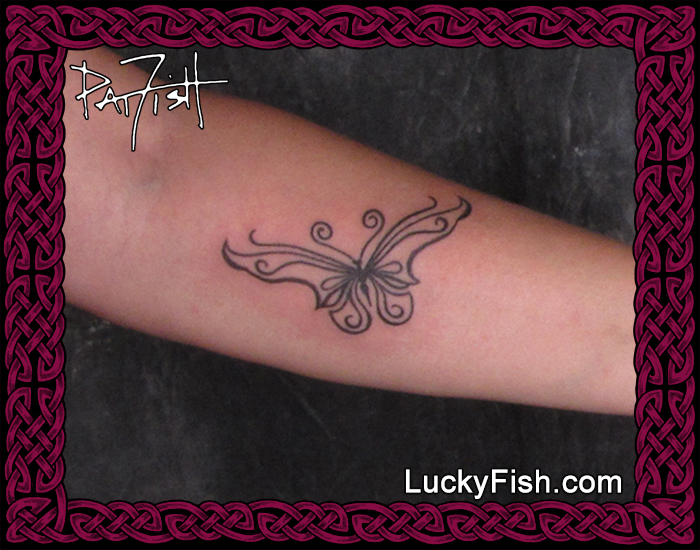 Tribal Butterly Tattoo Design — LuckyFish, Inc. and Tattoo Santa Barbara
