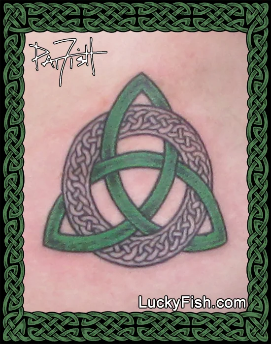 Triquetra ring tattoo by Pat Fish