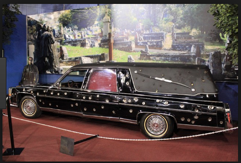 Terminator 3 1981 Cadillac Brougham now at the Miami Auto Museum with 150+ bullet holes