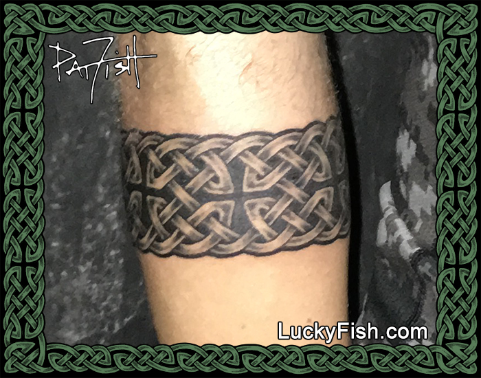 King's Braid Forearm Band Celtic Tattoo Design — LuckyFish, Inc. and Tattoo  Santa Barbara
