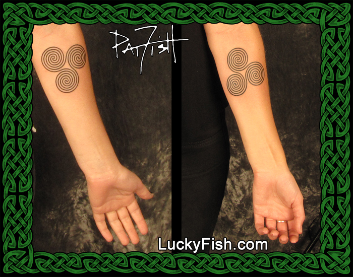 Optical Magic Celtic Spiral Tattoo Design — LuckyFish, Inc. and Tattoo  Santa Barbara