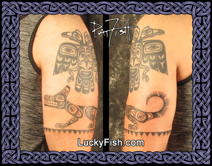 Haida Indian Northwest Coast Wolf Tattoo Design — LuckyFish, Inc. and Tattoo  Santa Barbara
