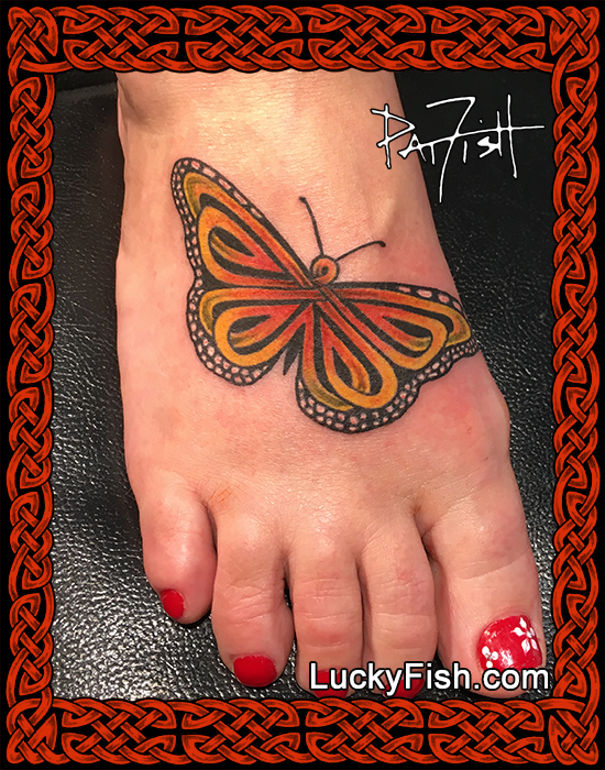 Celtic Monarch Butterfly Tattoo Design — LuckyFish, Inc. and Tattoo Santa  Barbara