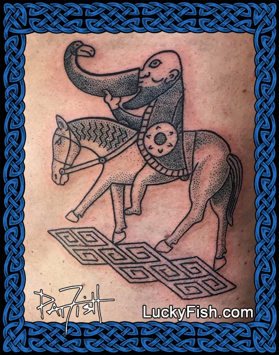 Pictish mead drinking horse rider