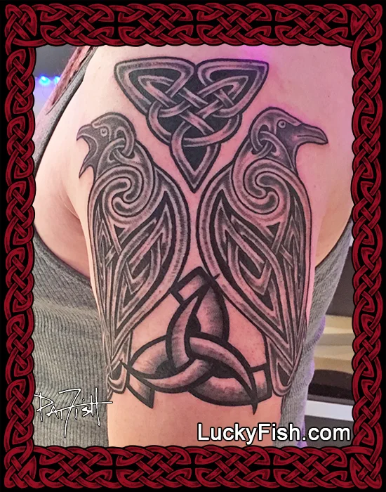 Raven Guides tattoo by Pat Fish
