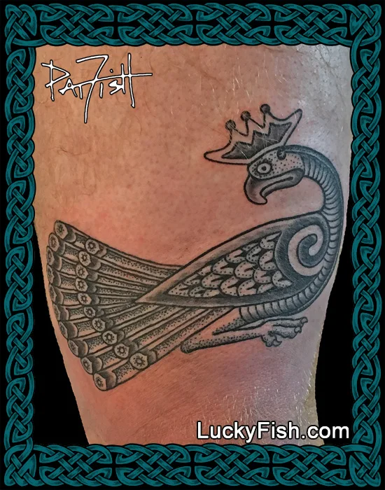 Celtic Peacock tattoo by PatFish