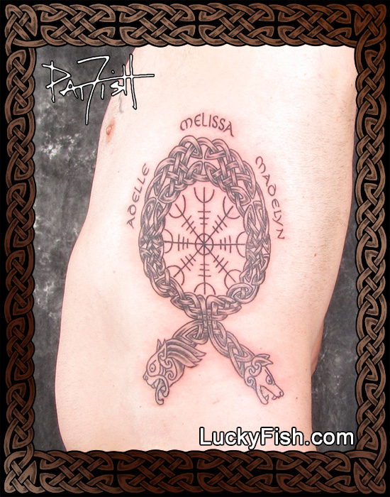 Aegishjalmur tattoo by Pat Fish