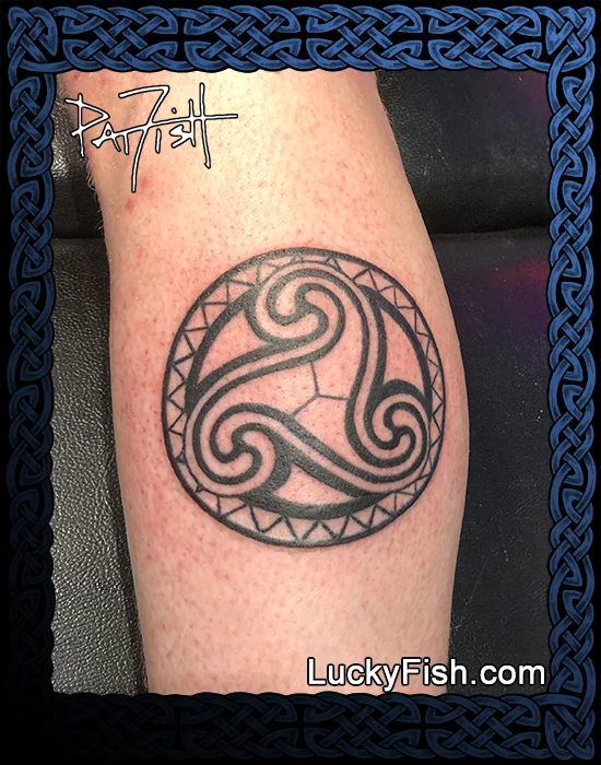 Celtic Wave Shield tattoo by Pat Fish