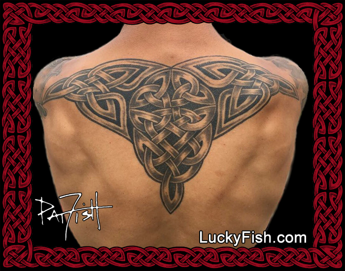 Celtic Viking Tattoo On Full Back Body