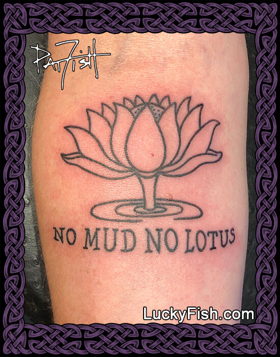 Line Lotus Flower - Line Lotus Flower Temporary Tattoos | Momentary Ink