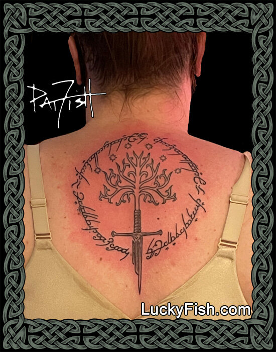 Lord of the Rings Medly Tattoo Design — LuckyFish, Inc. and Tattoo Santa  Barbara