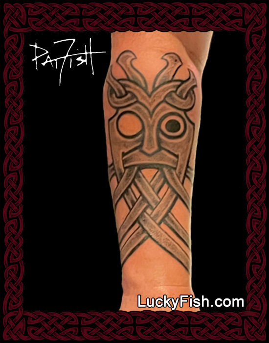 Odin Mask Tattoo Design — LuckyFish, Inc. and Tattoo Santa Barbara