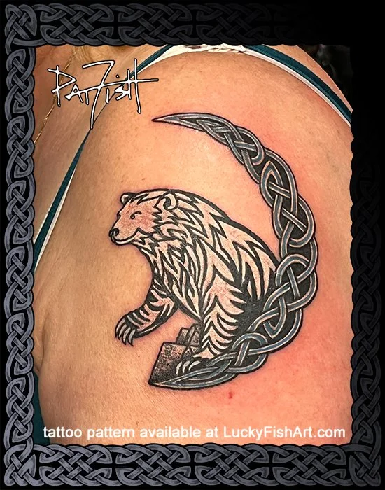 Celtic Polar Bear Tattoo Design.