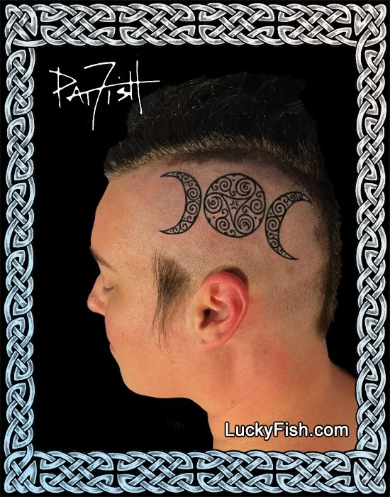 Triple Goddess moon phases tattoo