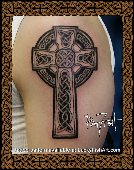 Mariners' Celtic Cross Sailor Tattoo Design