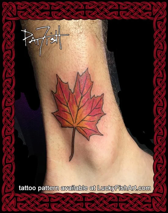 Maple Leaf Tattoo Design