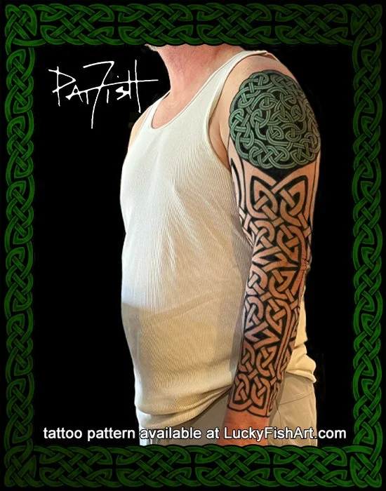 Valiant Celtic Sleeve Tattoo Design