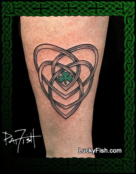 Heart Outline Tattoo Artistry: Celtic Knot Symbolism — LuckyFish, Inc. and  Tattoo Santa Barbara