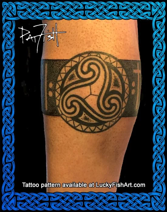 Celtic Wave Shield Tattoo Design