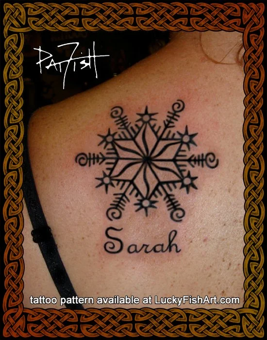 Gypsy Charm Star Tattoo Design