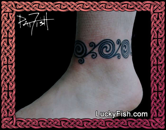 Celtic Briquette Knot Tattoo On Ankle
