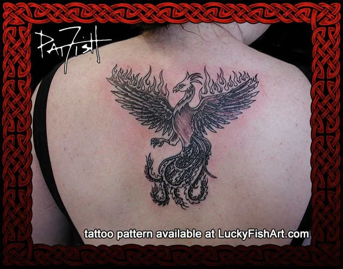 Victory Phoenix Tattoo Design