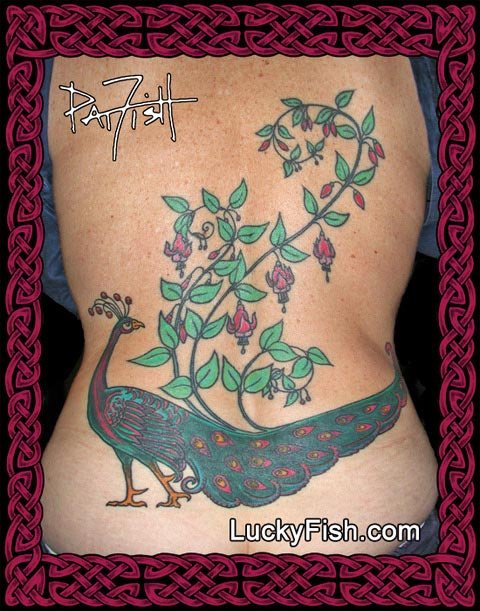 Bird and roses tattoo studio image artistic: Royalty Free #126611746