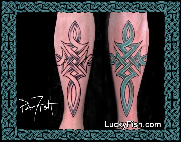Celtic Tribal Cross Tattoo Design