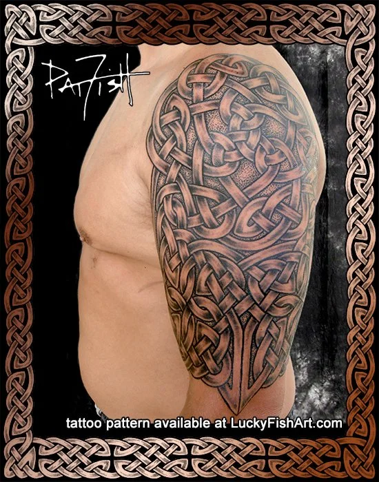 Bell Sleeve Celtic Knot Tattoo Design