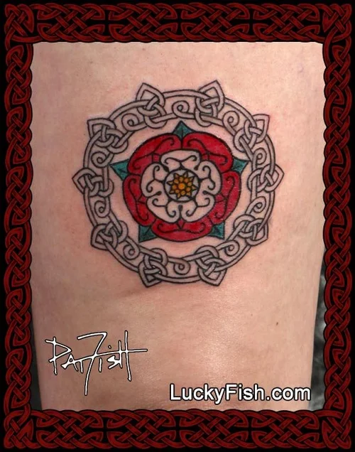 Exploring the Beauty and Symbolism of Heraldic and Celtic Rose Tattoo ...