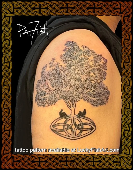Contemplation Tree Tattoo Design