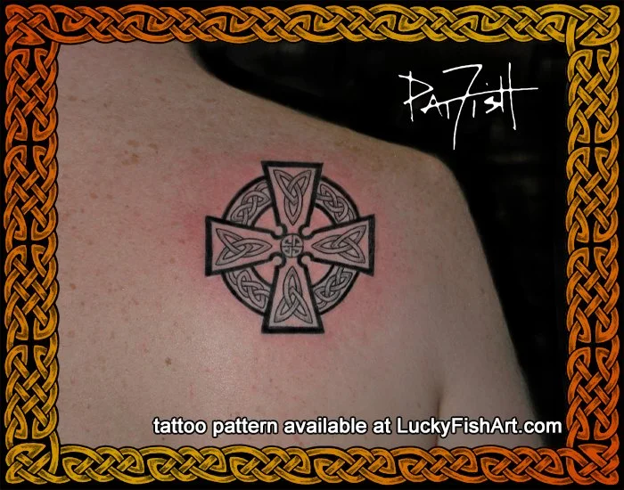Legacy Celtic Cross Tattoo Design