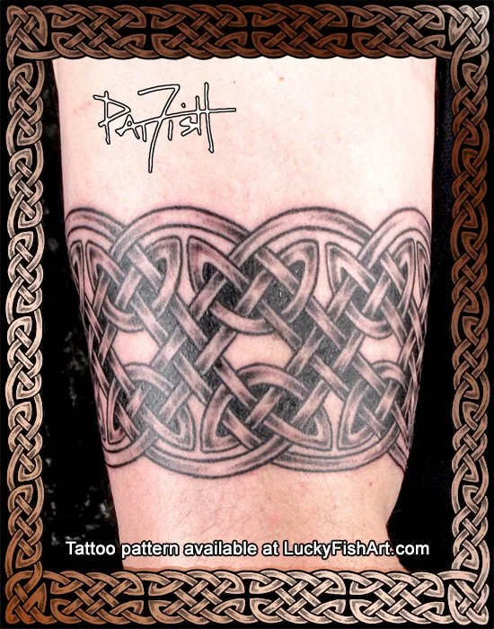 Tartan Band Celtic Tattoo Design