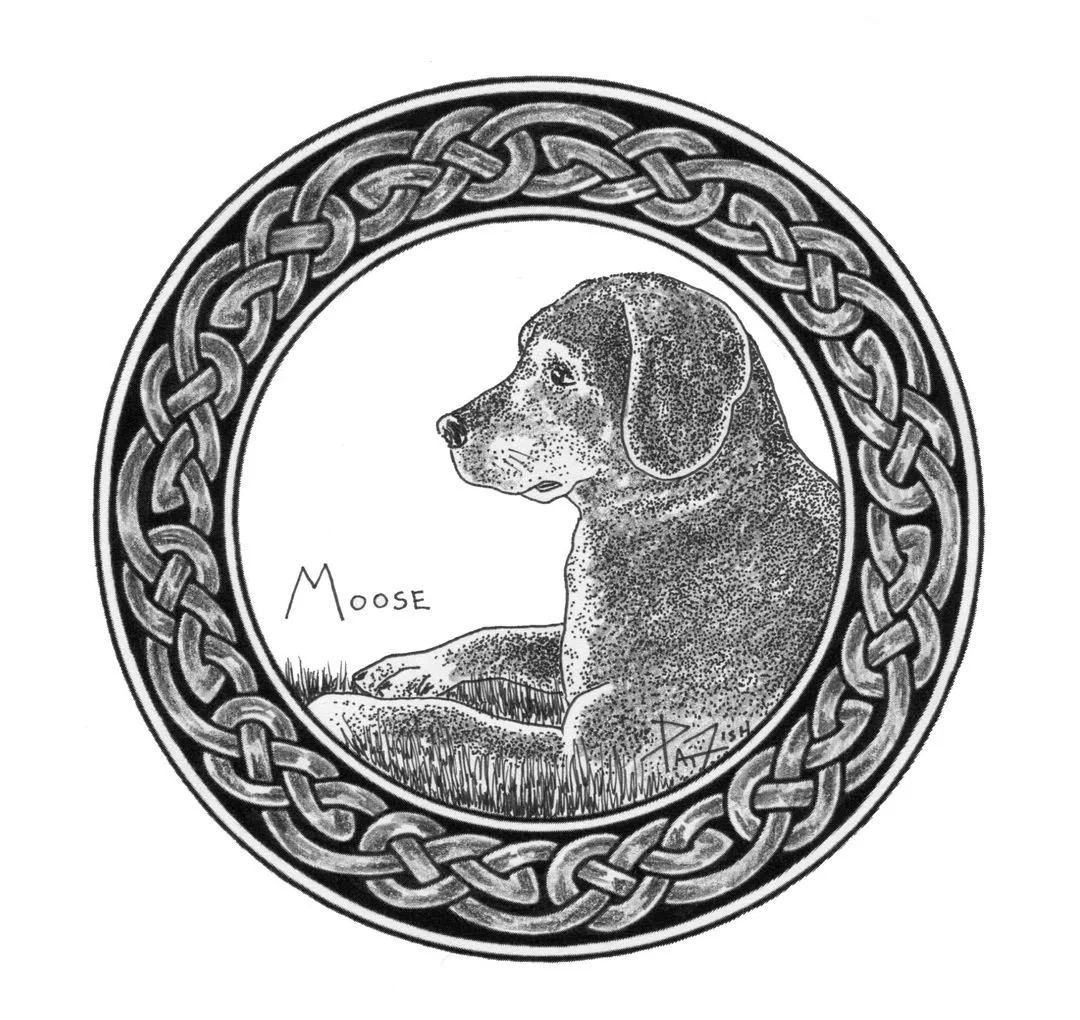 Custom pet dog portrait