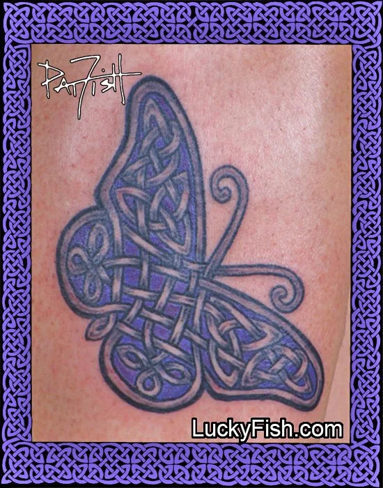 Monarch Butterfly Tattoo Celtic Knotwork Design