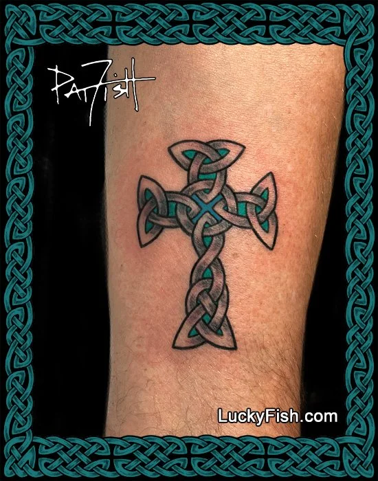 Princess Celtic Cross Small Tattoo Design
