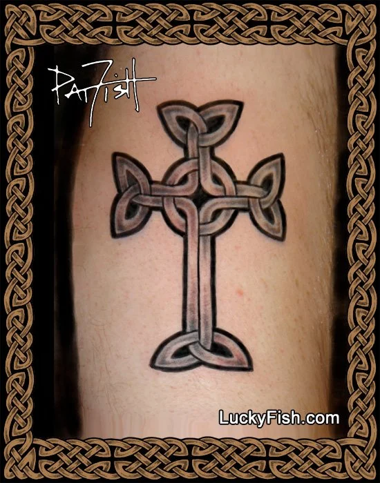Clonmacnois Cross Celtic Tattoo Design