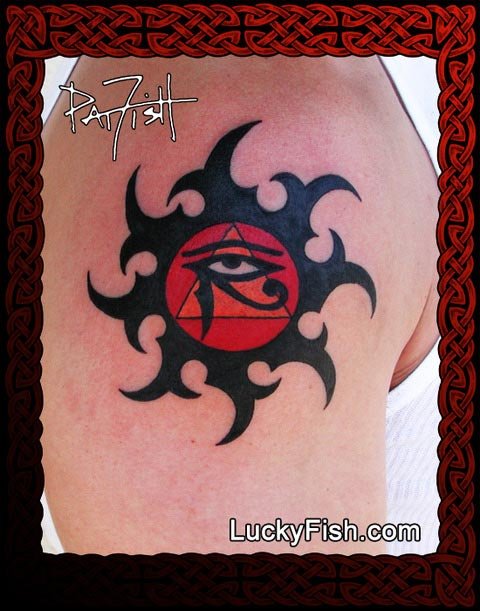 Time-lapse Tattoo Tutorial || the eye of Horus || Egyptian Tattoo || Back  Tattoo || illuminateTattoo - YouTube