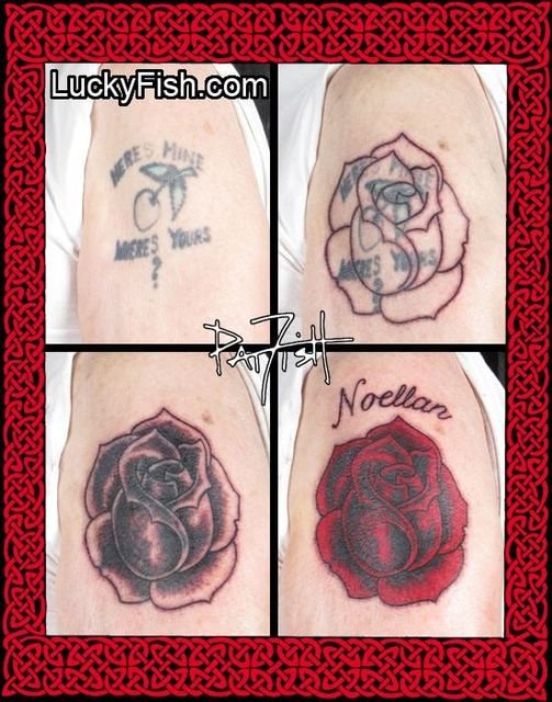 Black Rose Classic Tattoo Design — LuckyFish, Inc. and Tattoo Santa Barbara