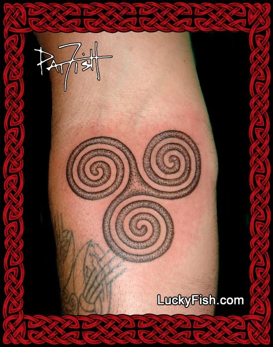 Triple Spiral Celtic Tattoo Design