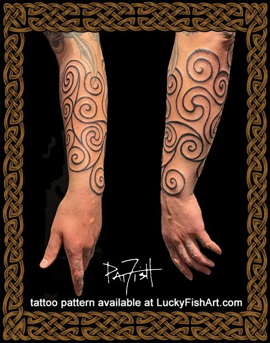 Celtic Queen Pictish Spiral Tattoo Design