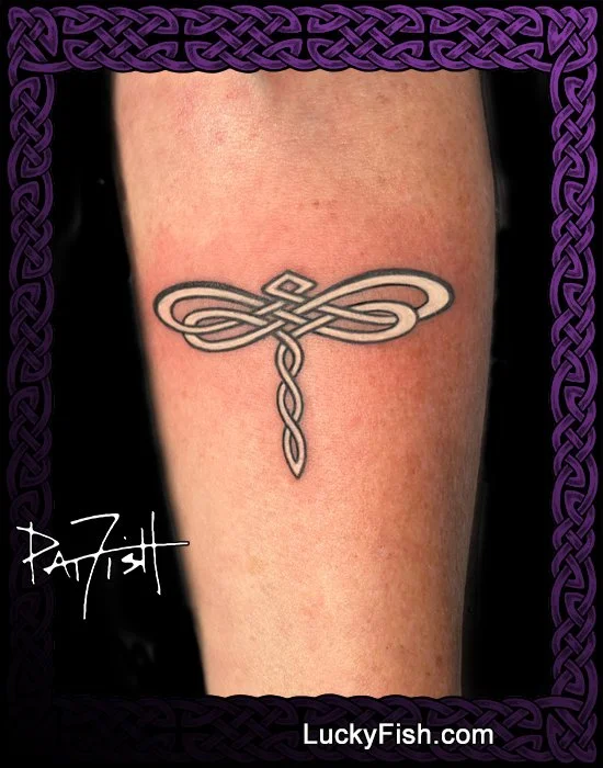 Knot Dragonfly Tattoo Design