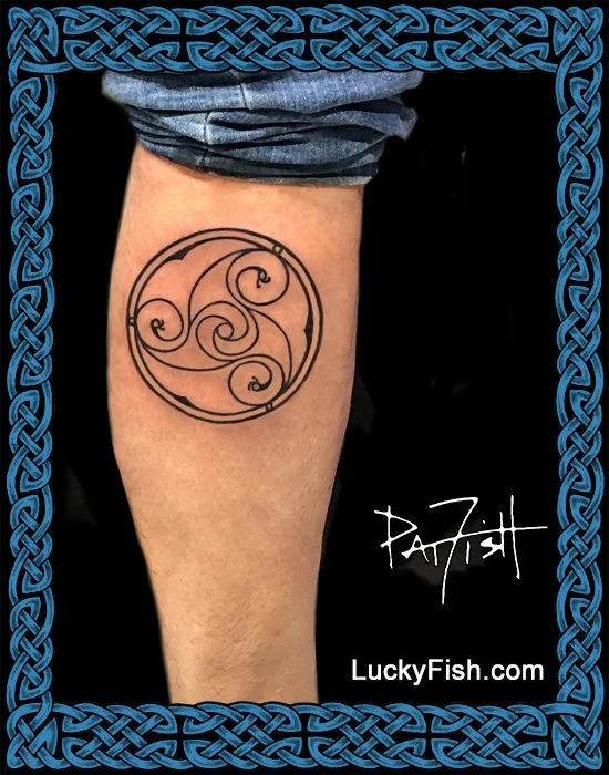 Loughan Island Disc Celtic Tattoo Design