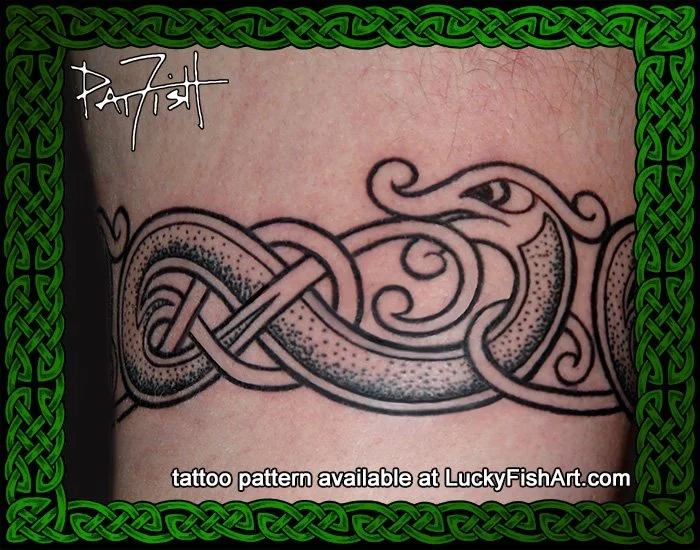 War Wurm Celtic Viking Tattoo Design
