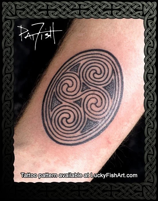 Double Triskele Celtic Tattoo Design