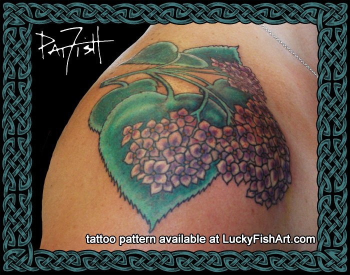 Hydrangea Corsage Tattoo Design