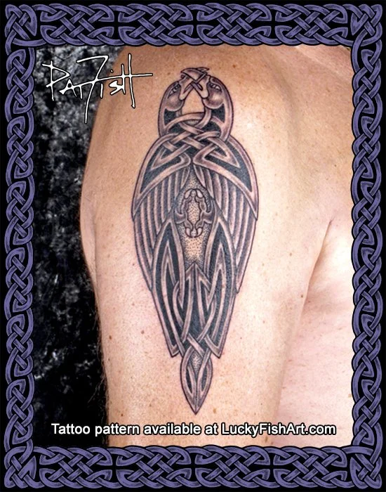 Dark Powers Celtic Bird Tattoo Design