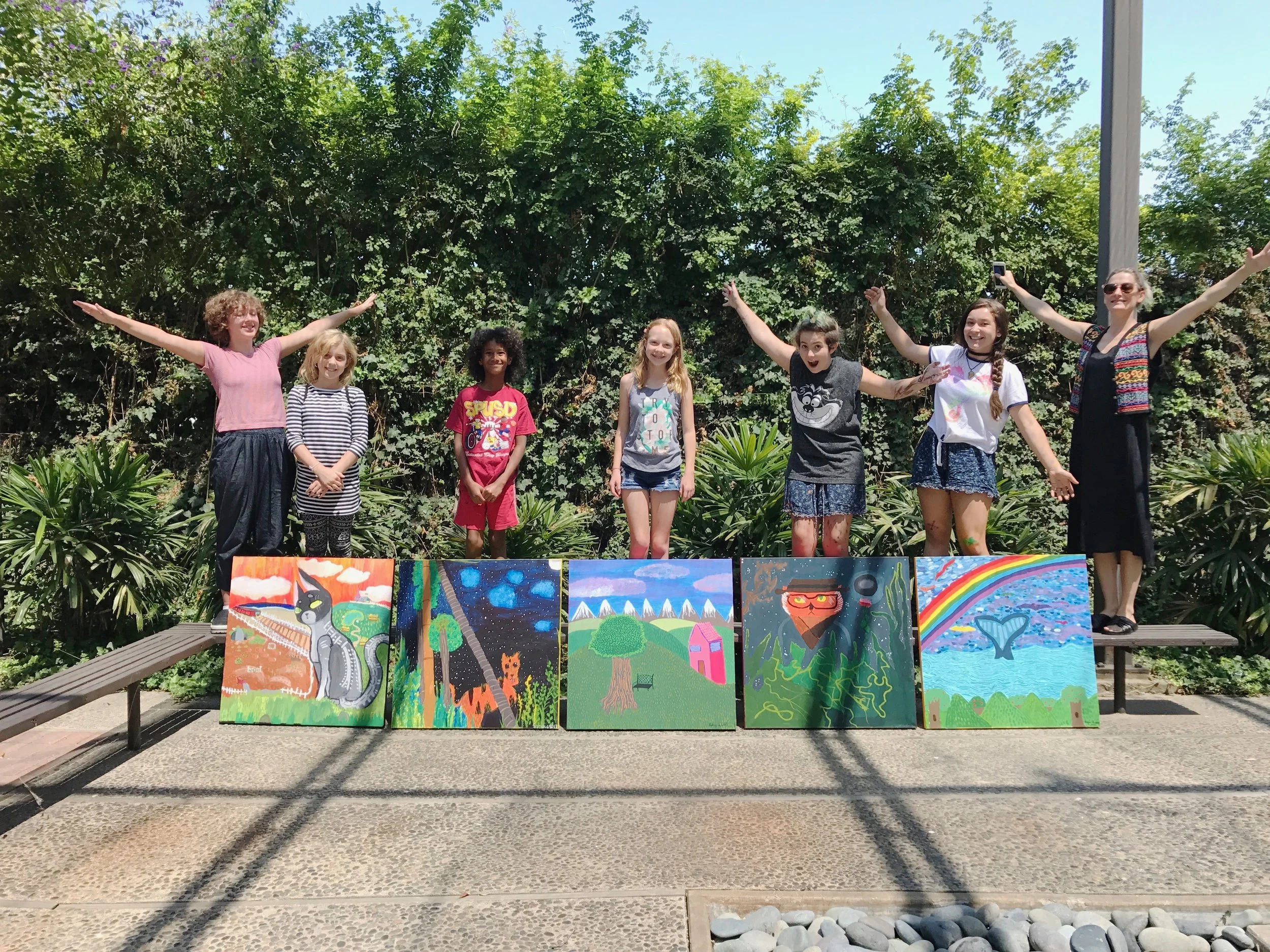 summer intensive group photo with Hazel and Jenna Large Canvas Painting SAI 2017.jpg