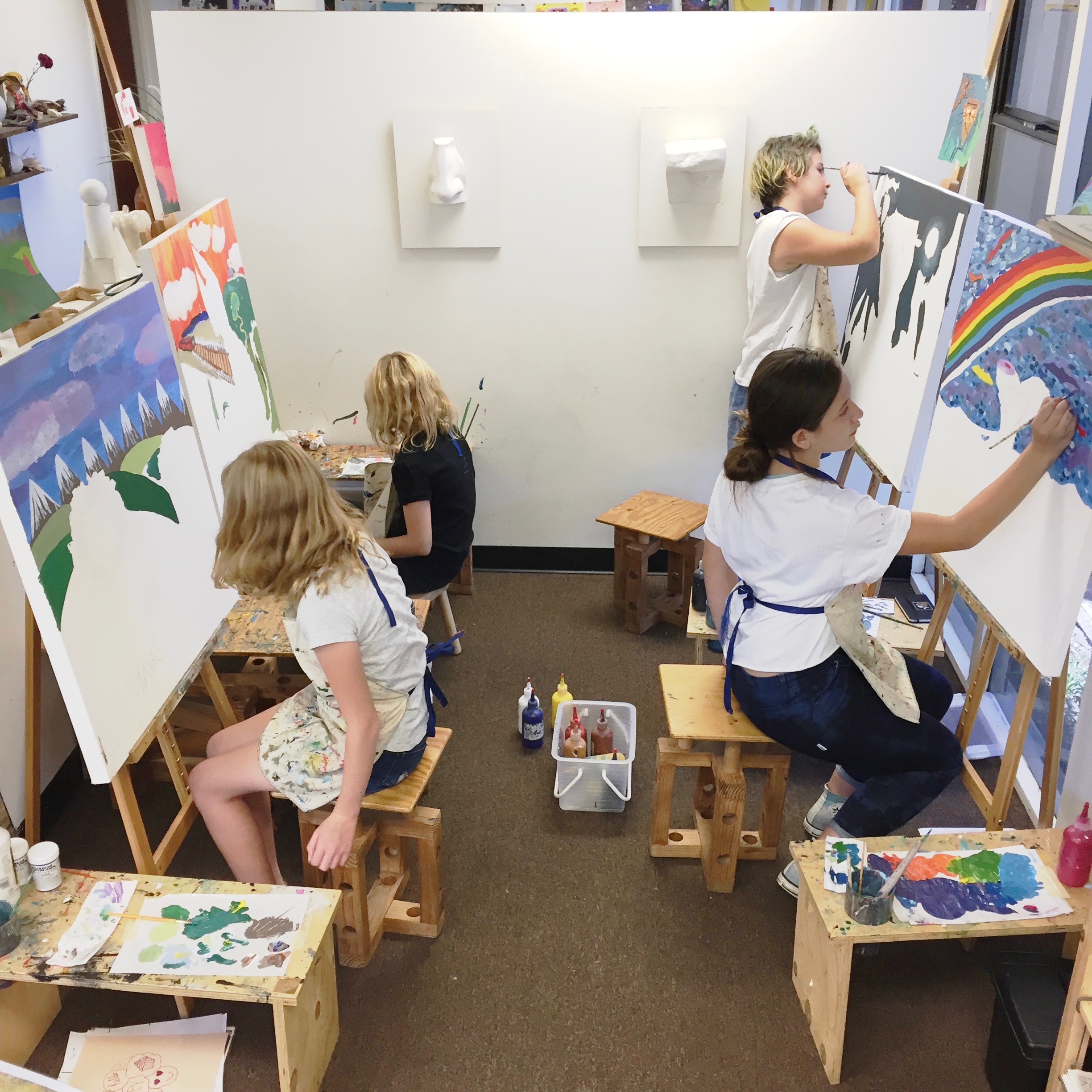 summer intensive students working Large Canvas Painting SAI 2017.jpg