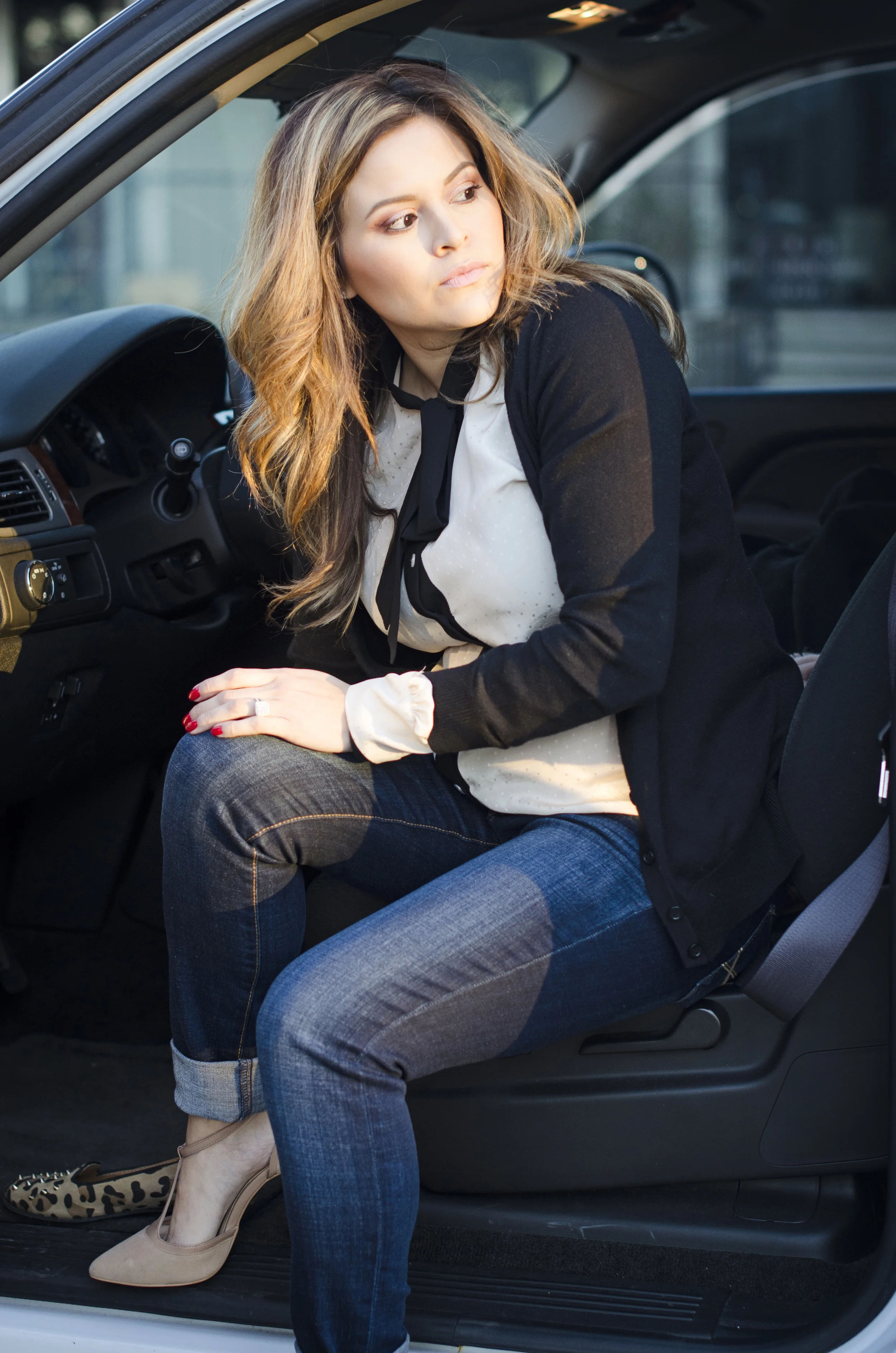 ^^ putting on heels with straps was tough.